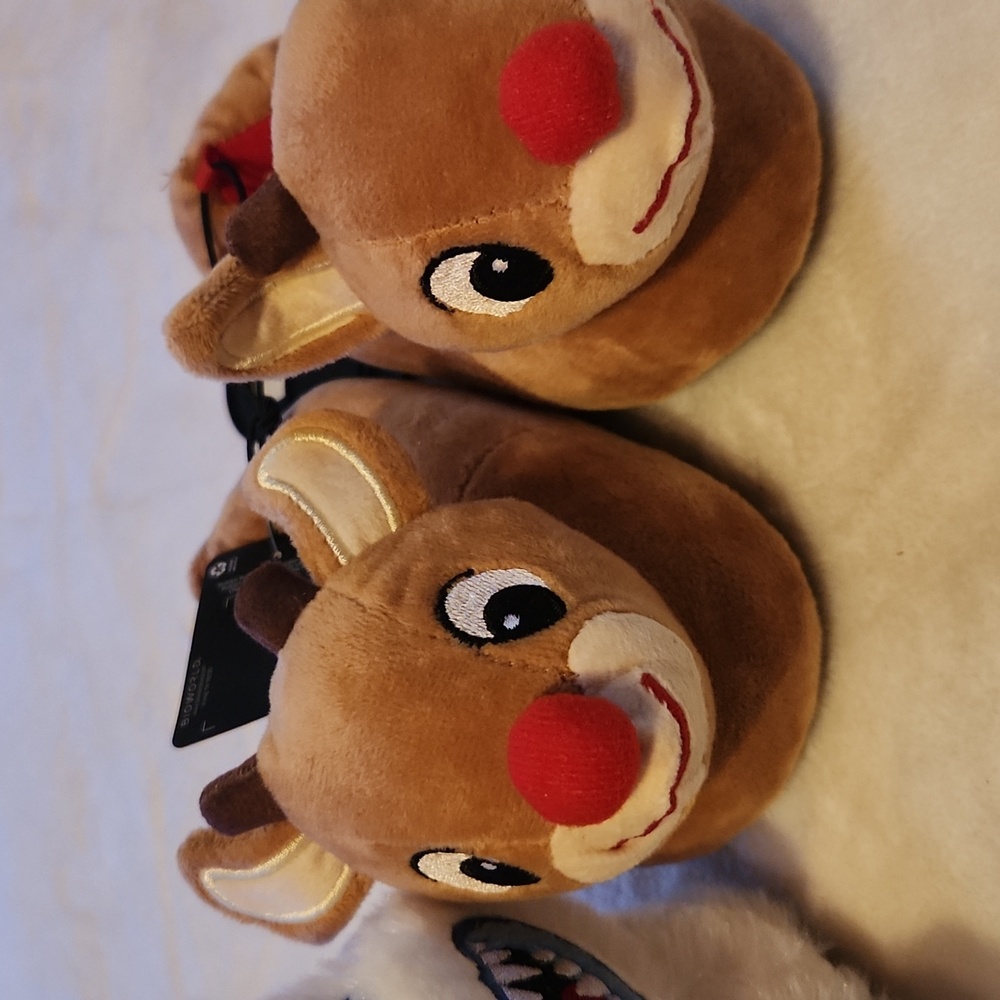 Holiday, Christmas, Rudolph The Red Nose Reindeer Youth 5/6, Slippers Set - Picture 3 of 5